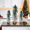 thumbnail image 5 of XYAIYT Tree Mini Pines Bottle Brush with Wooden Base Christmas Decorations Christmas Tree Decorations for Tabletop Mantel Desk Display Suit Holiday Accent Bring Holiday Cheer 7.9 in Green, 5 of 6