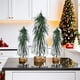 thumbnail image 5 of pstuiky Árbol de Navidad pequeño mini árbol de Navidad mini pino cepillo para botellas árbol artificial con base de madera para decoración de mesa., 5 of 6