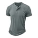 thumbnail image 1 of pstuiky camisetas de hombre, Camiseta de manga corta para hombre, estilo informal, lisa, con cuello vuelto, botones y blusa camisas casuales para hombre m, 1 of 4