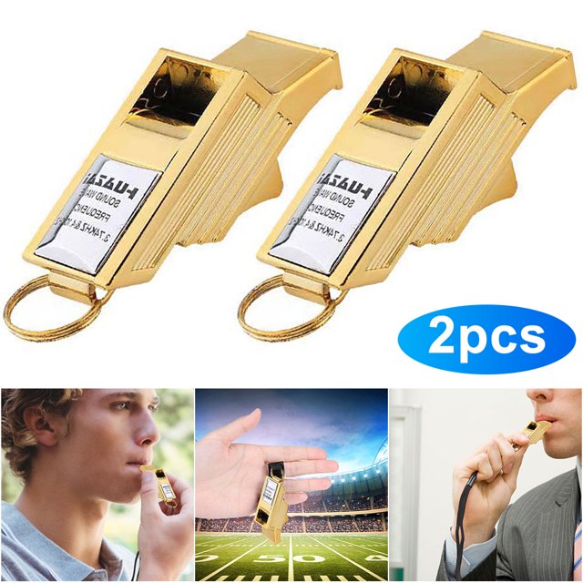 DQrwqpou Silbatos Deportivos Extra Fuertes Silbatos Con Y Nítido (oro Plateado)