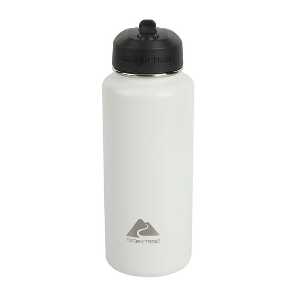 Ozark Trail 32 fl oz White Insulated Stainless Steel Wide Mouth Water