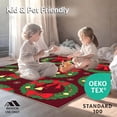thumbnail image 4 of ODIKA 2'x3' Machine Washable Non-Slip Area Rug, Holiday Wreath with Ribbon Bow Details High Traffic Rug with Pad, Red, 606856, 4 of 8