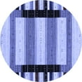 thumbnail image 1 of Ahgly Company Machine Washable Indoor Round Solid Blue Modern Area Rugs, 5' Round, 1 of 4