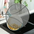 thumbnail image 4 of ReaNea Black Fine Mesh Splatter Screen, Stainless Steel Grease Splatter Guard for Frying Pan with Resting Feet for Cooking, 4 of 7