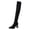 Black, variant on Oyedens Womens Thigh High Boots Fashion Pointed Toe Heels Slip on Socks over The Knee Dress Boots