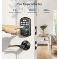 thumbnail image 5 of Veise Fingerprint Keypad Keyless Entry Electronic Deadbolt Lock, Digital Door Handle, Bronze, 5 of 7