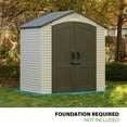 thumbnail image 6 of Lifetime Lockable DIY Polyethylene Storage Shed, 7' x 4.5', 30.68 sq. ft., Tan & Brown (60057), 6 of 13