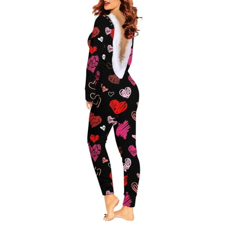 

JDEFEG Corduroy Jumper Women Sleepwear Romper Solid V Neck Long Sleeve Jumpsuit Open Back Furry Adult Pajamas Playsuit Bodysuit Rompers T Shirt Bodysuit Polyester Red Xxl