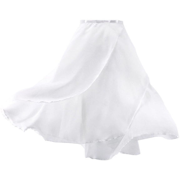 Hzzsbu Ballet Wrap Skirt For Women Adult Double Layer Chiffon Dance Practice Skirt With Tie Waist Midi Length