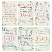 6 Pack Faith Prayer Journal Notebooks for Women - 40 sheets, 5x8 Inches - Rustic Floral Designs, Small Prayer Journal for Reflection, Bible Study, and Daily Devotion