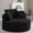 Black, variant on Vanress 53'' Oversized Round Chaise Lounge Chair Indoor,Upholstered Corduroy Deep Seat Cloud Circle Sofa Chair,Modern Fluffy Comfy Floor Reading Armchair for Living Room,Bedroom,No Assembly,Yellow