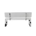 thumbnail image 4 of Posh Living Mabel 29" PU Leather Upholstered Bench in White/Chrome, 4 of 8