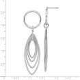 thumbnail image 5 of Sterling Silver Jbsp's Rhodium-Plated Post Dangle Earrings (63.6 X 18) Made In Italy qle1334, 5 of 6