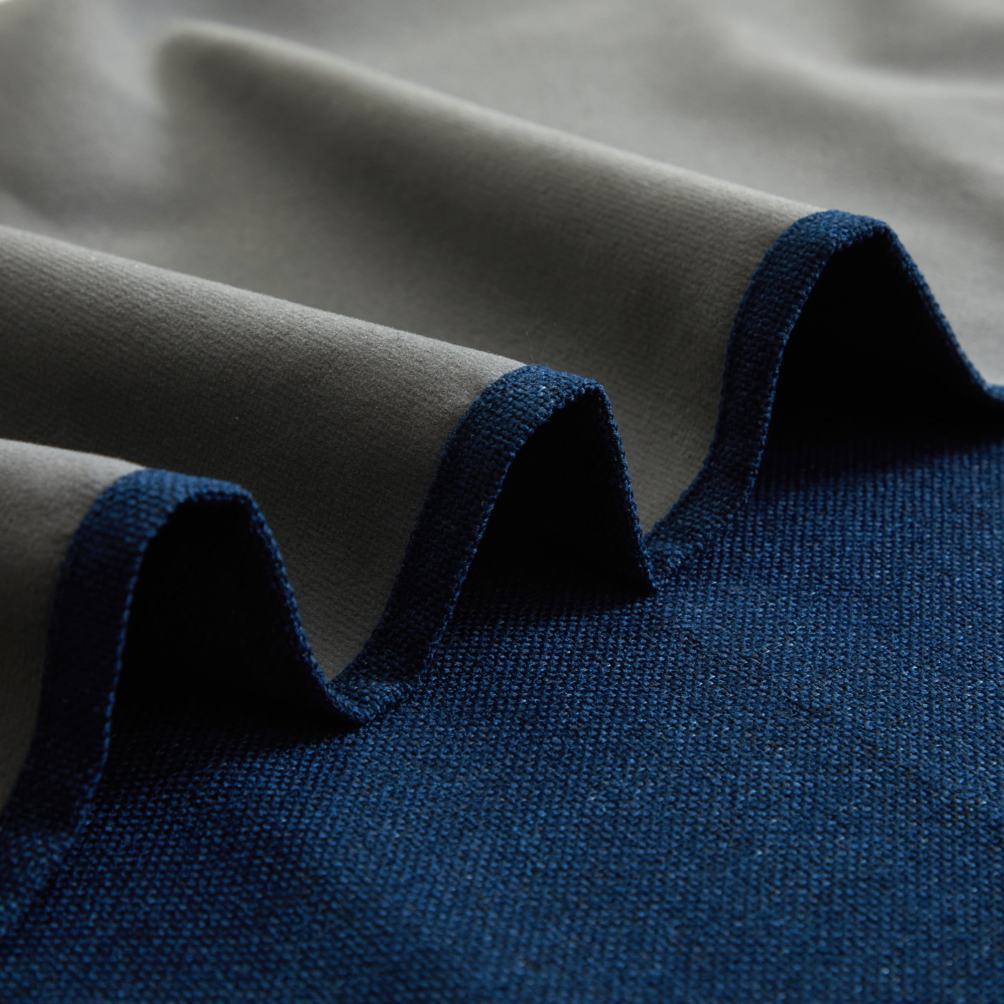 Mainstays Solid Twill Blackout Curtain Panel and Sheers, Set of 4, Blue Cove, 27.5" W x 84" L