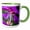 Green/White, variant on 3drose, Fierweed, Evening Primrose Flower - Na01 Fzu0009 - Frank Zurey, 15oz Two-tone Yellow Mug