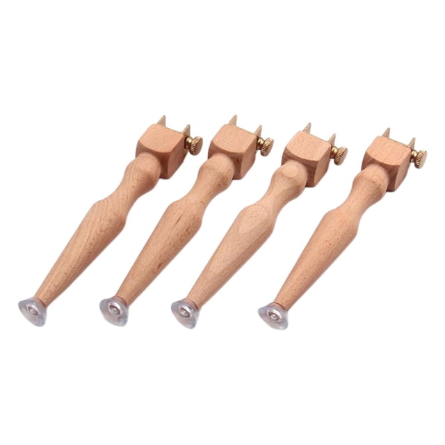 veasfak 4pcs Cross Stitch Hoop Frame Legs Embroidery Stand Wood Stand Adjustable Embroidery Hoop Frame DIY Sewing Tools Accessories