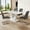 Table+Gray Chairs*4, variant on JUFU 63'' Gray Marble-Look Dining Set for 6, Contemporary Rectangular Table with 6 Upholstered Chairs, Kitchen and Dining Room Furniture