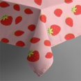 thumbnail image 5 of Red Strawberry Plants Fruit Pink Pattern Square Tablecloth,Waterproof Square Table Cover,Wipeable Spillproof Washable Table Cover for Home Kitchen Party Decor 42"X42"(107x107cm), 5 of 6