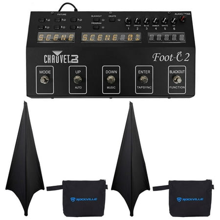 Chauvet DJ Foot C-2 36-Channel DMX Foot Controller w/MIDI+LCD Display+(2) Scrims