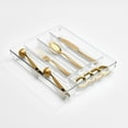 thumbnail image 3 of iDesign Linus BPA-Free Plastic Divided Drawer Organizer Tray - 13.75" x 10.5" x 2.25", Clear, 3 of 5