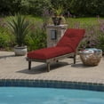 thumbnail image 3 of ARDEN PolyFill Outdoor Chaise Lounge Cushion 76 x 22, Ruby Red Leala, 3 of 12