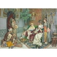 thumbnail image 2 of Ettore Simonetti 14x11 Gold Ornate Wood Frame and Double Matted Museum Art Print Titled - The Snake Charmer, 2 of 4