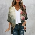 thumbnail image 5 of Hvyesh Cardigan for Women Summer Lightweight Floral Print Cardigans 3/4 Sleeve Open Front Casual Cover Ups, 5 of 5