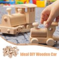 thumbnail image 5 of 40Pcs Wooden Children Toy Accessories Vehicle Wheel Flat Round Blanched Almond 3.5x1cm Hole: 5mm, 5 of 7