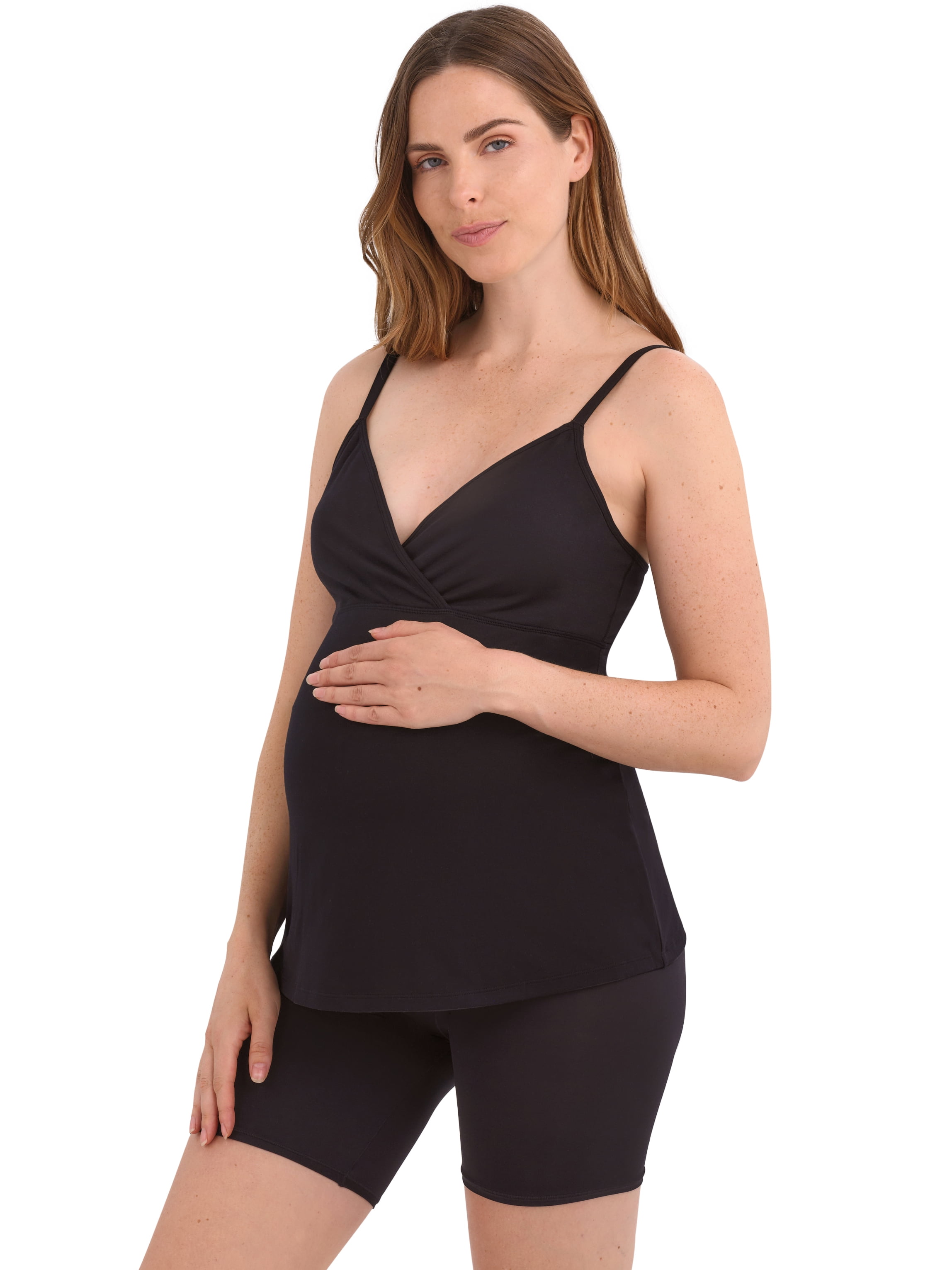 Joyspun Women's Maternity Crossover Nursing Cami, Sizes S-XXXL