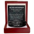 thumbnail image 6 of I Pray You Will Always Be Safe, To My Grandson Gift, Men's Cross Bracelet, 6 of 6