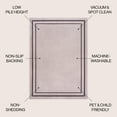 thumbnail image 3 of JONATHAN Y WASHABLE 3 x 5 Area Rug, Sloane 2-Stripe Border Washable - Light Purple/Dark Purple, WSH125D-3, 3 of 7