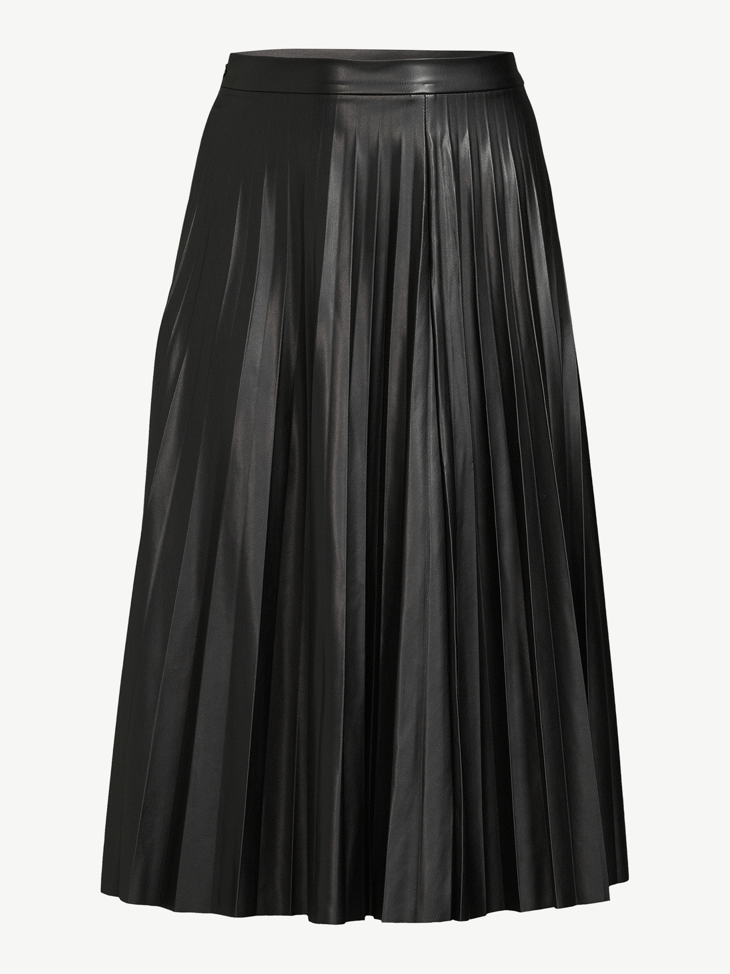 Scoop Women’s Faux Leather Pleated Skirt - Walmart.com