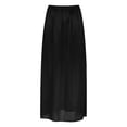 thumbnail image 4 of RUNQHUI Jupon Long en Satin pour Femme Demi-Jupon Jupe sous Robe Jupons Rallonge Demi-Jupons 90cm Noir 3TG, 4 of 7