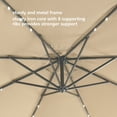 thumbnail image 2 of Patio Umbrellas, 10FT Solar LED Outdoor Umbrella with 32 Led Lights, Hanging Cantilever Market Patio Umbrella with Crank, Cross Base, Backyard Offset Umbrella for Garden, Pool, Lawn, Yard, 32LED, 2 of 8