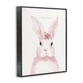 thumbnail image 2 of Stupell Industries Cottage Baby Lapin French Pink Watercolor Bunny with Flower Black Framed Giclee Art, 11 x 14, by Stephanie Workman Marrott, 2 of 7