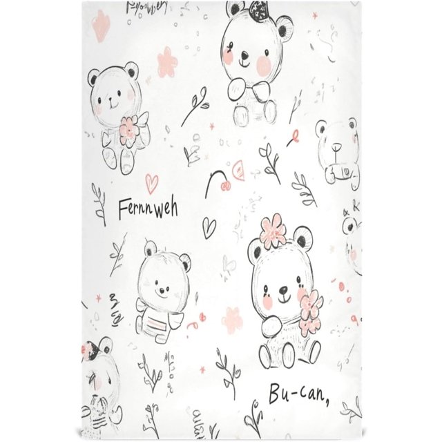 Cute Cartoon Pattern Design Kitchen Tea Towels, 28x18 Inch Hand Towel Bulk, Kitchen Holiday Towels