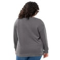 thumbnail image 4 of Terra & Sky Women's Plus Size Fleece Sweatshirt, Available in 1,2, and 3- Packs, Size 0X-4X, 4 of 23