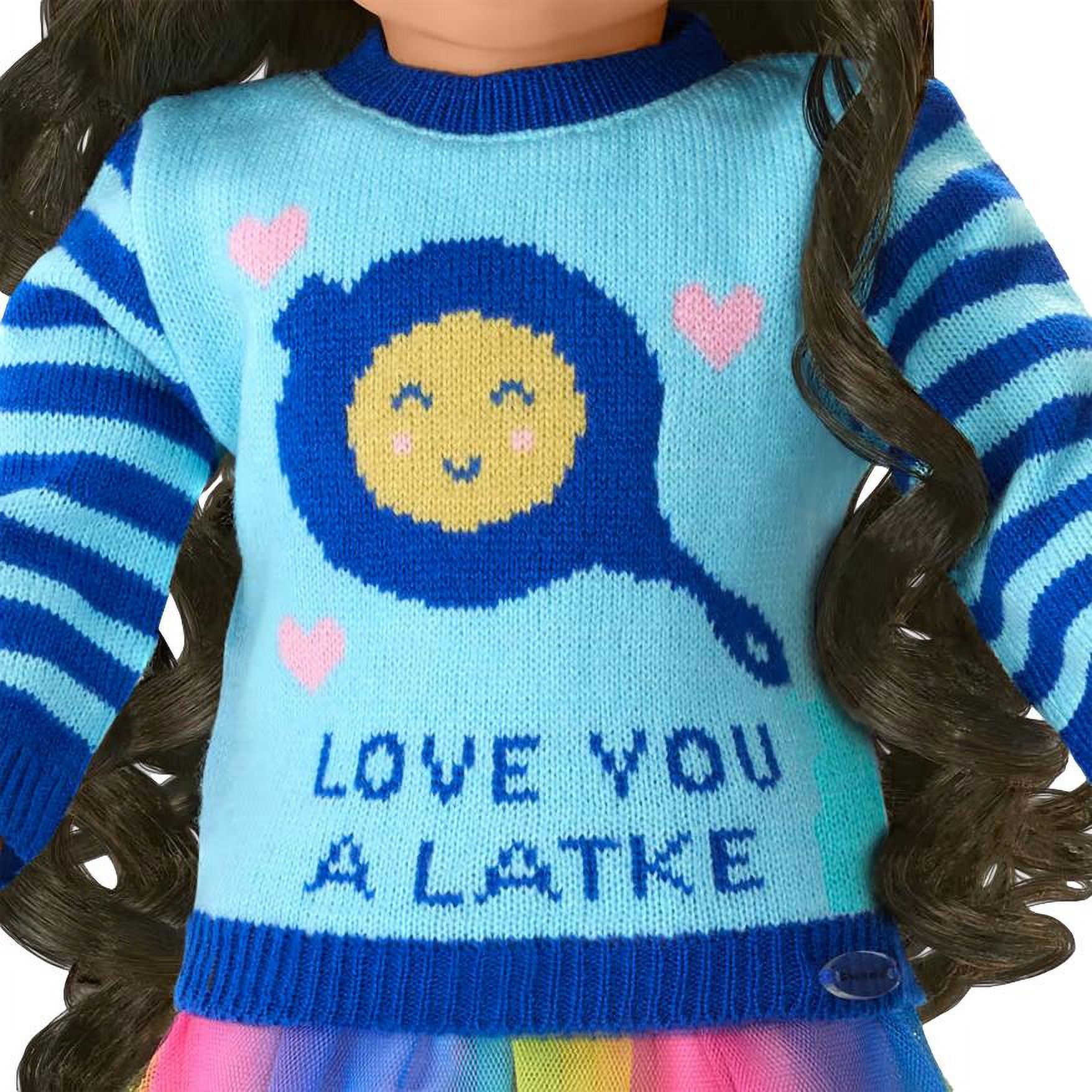 American Girl Truly Me In the Hanukkah Spirit Sweater & Accessories for 18" Dolls (Doll Not Included)