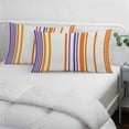 thumbnail image 4 of Orange Striped Pillow Covers 24"x36", Farmhouse Stripes Modern Abstract Art Soft Brushed Microfiber Breathable Throw Pillow Covers, Decorative Pillowcase with Zipper for Couch Sofa Bedroom, 4 of 9