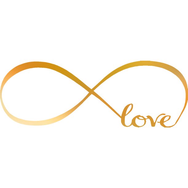 Gold Chrome Mirror 12 X 33 Infinity Symbol Word Love Vinyl Art Decal Walmart Com Walmart Com
