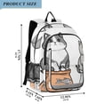 thumbnail image 2 of FORMRS Unisex School Backpack 17" Student Travel Bag with Laptop Compartment, Gray Cute Chubby Cat, 2 of 7