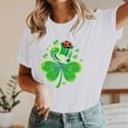 thumbnail image 5 of Inverlee Women's St Patrick's Day Tshirts Cute Shamrock Print T Shirts Loose Fit Short Sleeve Shirts Blouses Ireland Outfit Crew Neck Holiday T-shirt Tops, 5 of 6
