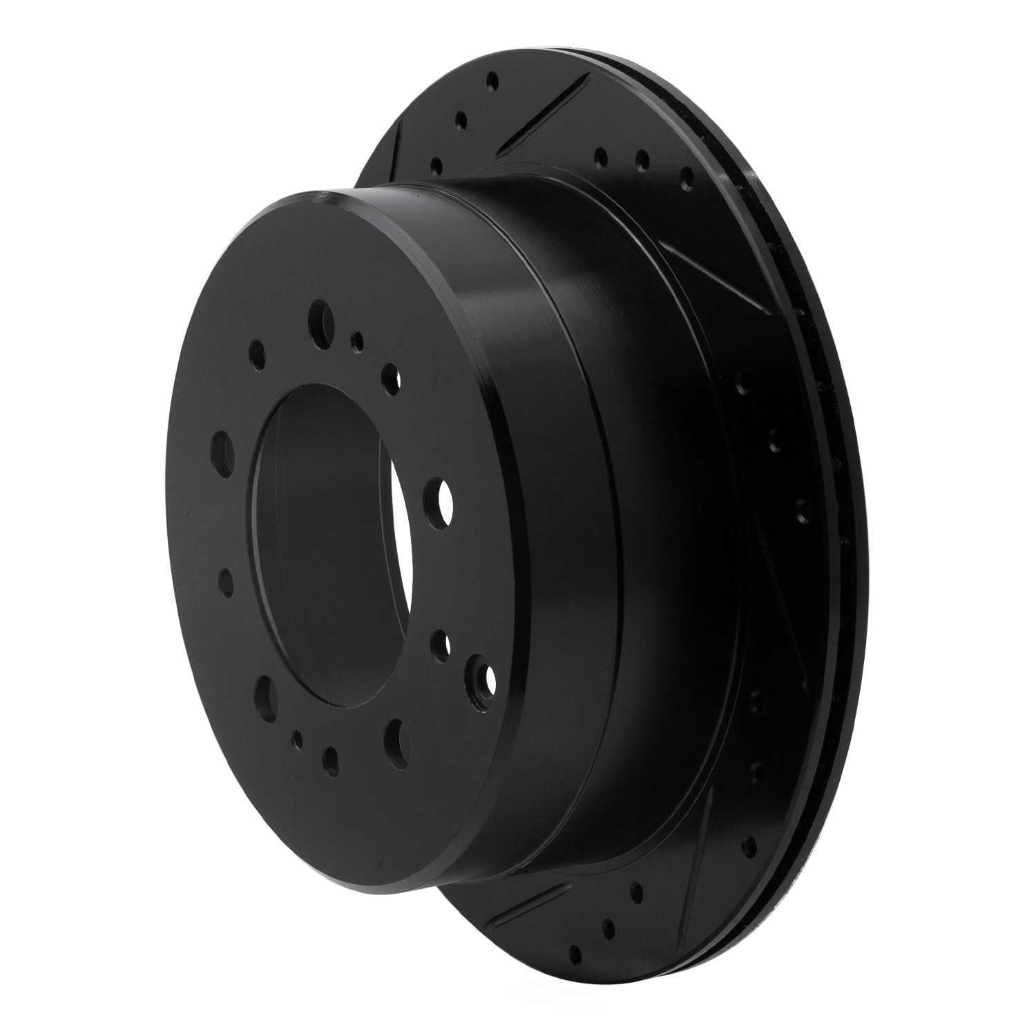 Dynamic Friction Company 633-76113L DFC Brake Rotor - Drilled And Slotted - Black