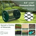 thumbnail image 6 of YEXJ 24 inch Compost Spreader for Lawn, Lightweight Metal Mesh Lawn Roller Double Side Latches for Topdressing & Seedling, Fertilizer Topsoil Peat Moss Spreader Roller, Garden Yard Care，Green, 6 of 9