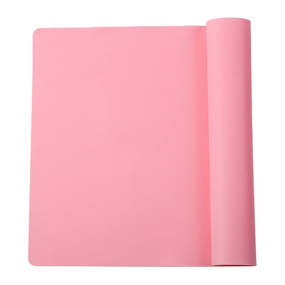 Dish Drying Mat for Kitchen Counter, Waterproof Silicone Dishwashing Mat, Heat Resistant Table Mat for Air Fryer Silicone Countertop Protector Nonskid Desk Saver Pad for Home, 1Pc(Pink,11.8x11.8")