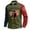 Army Green, variant on Long Sleeve Button Down Shirt with Patriotic Graphic Print and Contrasting Sleeves for Men Western Style Top Army Green L