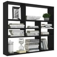 thumbnail image 3 of vidaXL Wall Shelf Black 35.4"x6.3"x30.7" Chipboard, 3 of 6
