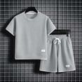 thumbnail image 7 of KPOPLK Toddler Baby Girl Summer Clothes 0 3 6 9 12 18 Months 2T 3T 4T Set Short Sleeves T-Shirt Tee Tops + Shorts Cute Outfits Set(5-6 Years,Grey), 7 of 7
