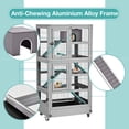 thumbnail image 4 of MEDEHOO 5-Level Small Animal Cage - Wooden Ferret Cage with Anti-Chew Metal Frame, Wheels & Removable Trays for Chinchillas, Hedgehogs, Indoor/Outdoor Use, 4 of 9