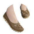 thumbnail image 3 of Wyzesi Espadrilles Rouges pour Femmes Chaussures à Enfiler Mode en Cuir Chaussures Décontractées Mocassins Tendance Confortables Blanches, 3 of 5